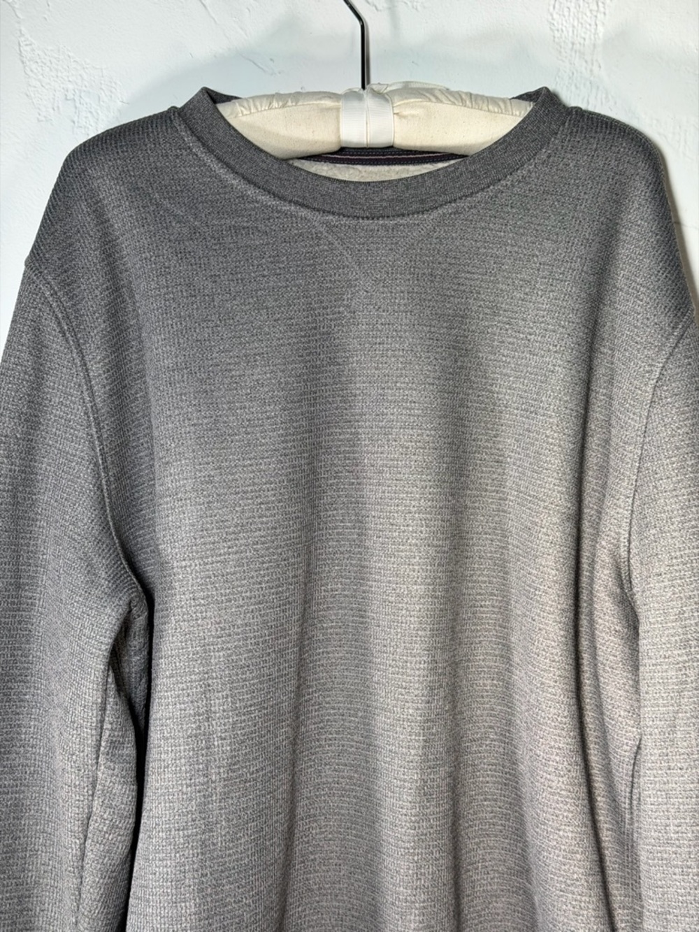 BC Clothing Heritage Men's Crewneck Sweatshirt in Heather Gray - Sherpa Lining